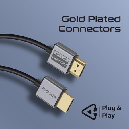 بروميت كابل HDMI 2.1 فائق السرعة بدقة 8K@60Hz وتصميم نحيف بطول 1.5 متر PrimeLink8K-150