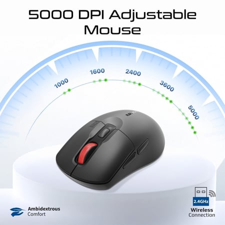 بروميت طقم لوحة مفاتيح وماوس لاسلكي عالي الدقة بمدى 10 أمتار ودعم عربي/إنجليزي ProCombo-15