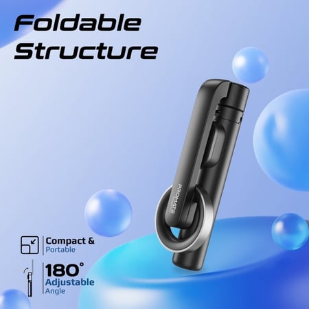 بروميت عصا سيلفي مغناطيسية قابلة للتمديد مع حامل ثلاثي وريموت بلوتوث بارتفاع 70 سم MagStick
