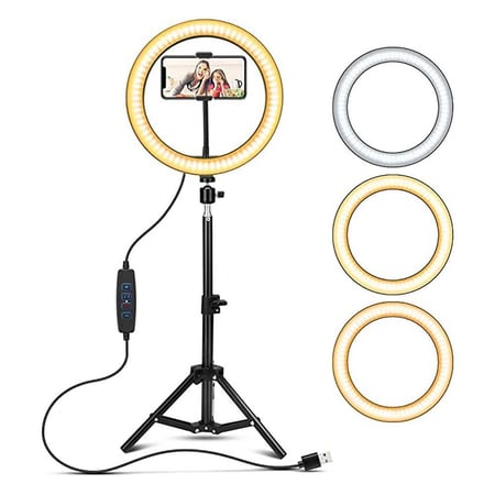 اضاءة تصوير حجم 36 سم 14 بوصة وحامل للجوال مع ستاند LJJ -36