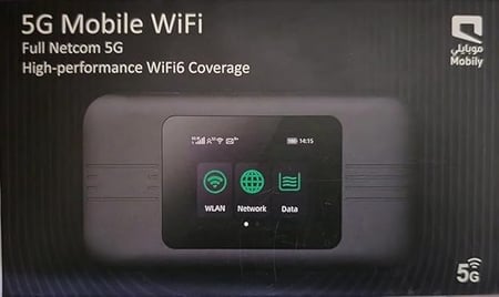موبايلي راوتر متنقل 5G سويلينك بطارية بسعة 5000 ملي امبير SRT875 - اسود