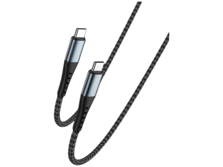 يسيدو كيبل شحن قماشي تايب سي طرفين 2 متر اسود - CA67