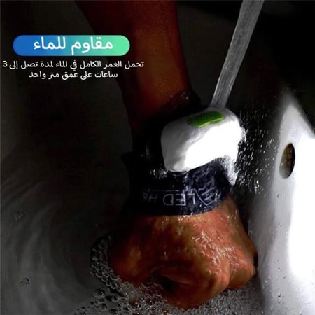 كشاف راس قوي ببطارية مدمجة 1200mAh مع مستشعر حركة وشحن Type C مقاوم لل