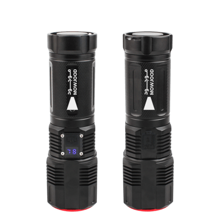 كشاف يدوي LED بقدرة 2000 لومن بخاصية تركيز وتكبير الضوء