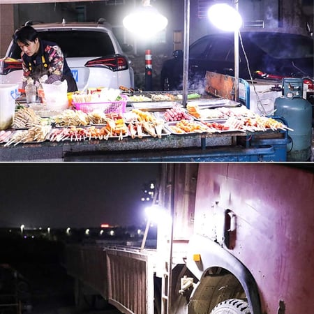 لمبة متنقلة للسيارة والرحلات والتخييم LED قابلة للشحن بأوضاع إضاءة متع