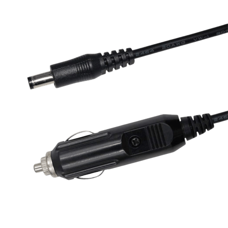 سلك شاحن ولاعة سجائر 12V  5A مع موصل DC مقاس 5 مم 2 مم  شحن البطاريات