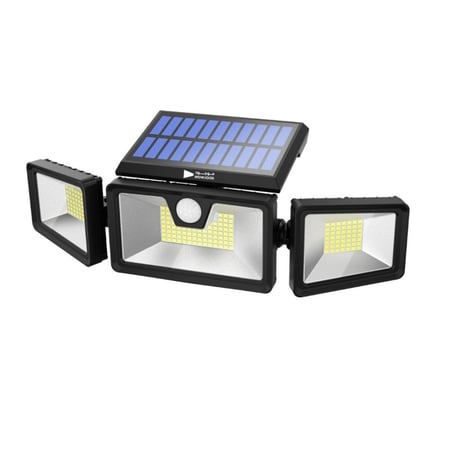 لمبة أمان خارجية بالطاقة الشمسية متعددة الاتجاهات 3D مع مستشعر حركة حم