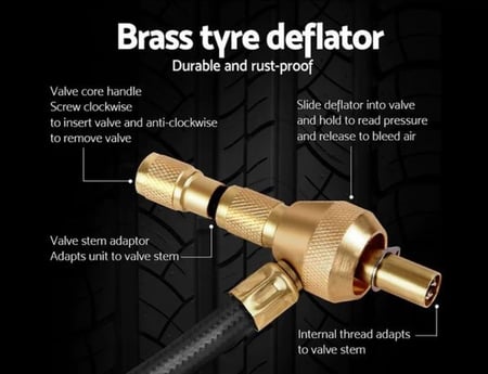 عيار هواء كفرات مع بلف لتنسيم ومعايرة ضغط الهواء بسهولة معيار هواء