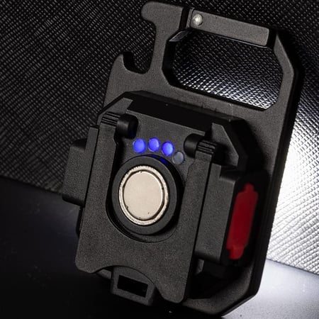 كشاف سلاسل مفاتيح متعدد الوظائف بسطوع عالي ولونين ابيض وكريمي - خفيف ا