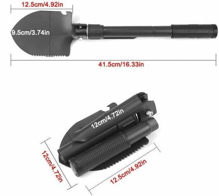 مسحاة صغيرة قابلة للطي للرحلات متعددة الوظائف مسحات خفيفة مع حقيبة للح