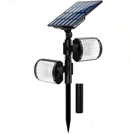 لمبة طاقة الشمسية أرضية مزدوجة للحديقة والديكور مقاومة للماء بلون اضاء