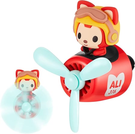 معطر هواء للسيارة دب لطيف مع مروحة دوارة - AAA062