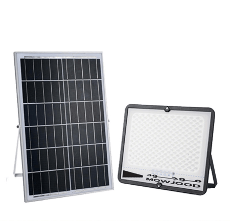 كشاف طاقة شمسية مع جهاز تحكم عن بعد يعمل تلقايا طوال الليل باضاءة لون