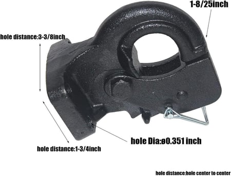 قفل هوك سحب أسود مع مسامير تثبيت وقفل أمان AAA328