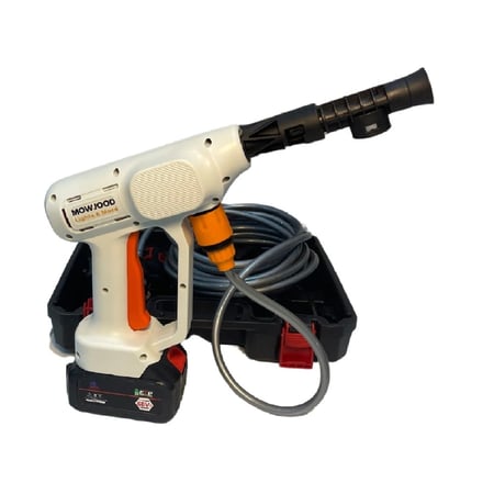 مضخة ماء لاسلكية محمولة بضغط عالي مع بطاريتين ليثيوم وفوهة رغوة