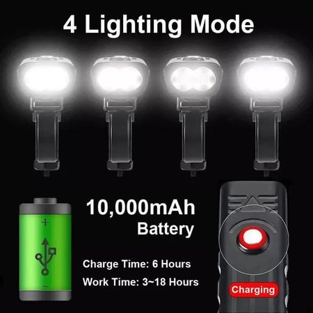 كشاف أمامي للدراجات الهوائية 5 عدسات وإضاءة تصل الى 500 متر  بهيكل من