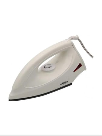 مكواة هاكتك جافة 1000 وات كهربائية بلون أبيض