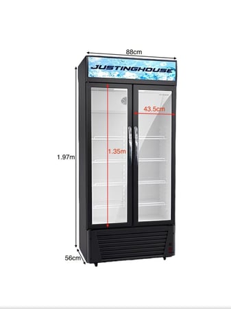ثلاجة عرض بابين جستنغ هاوس 518لتر - JSSW-599