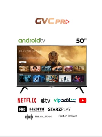 شاشة جي في سي برو 50 بوصة سمارت اندرويد Full HD موديل GVC-50TFS5200