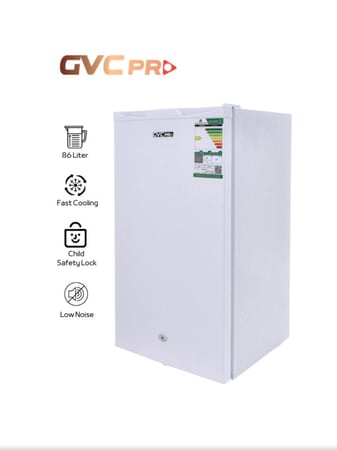 ثلاجة باب واحد جي في سي برو 86 لتر 3 قدم لون أبيض - GVCRF-140W