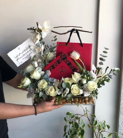 تنسيق الهديه على استاند اكريلك