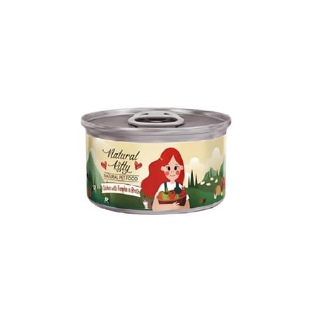 ناتشورال كيتي طعام رطب معلب دجاج وقرع بالمرق 80 جرام