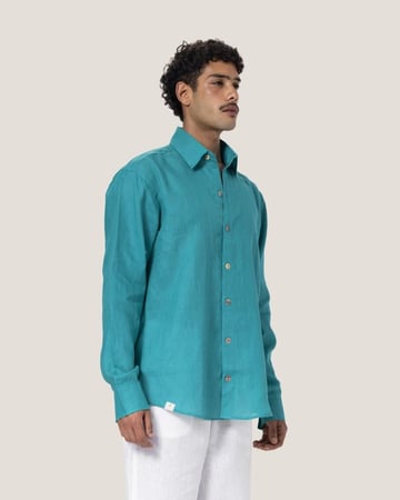 قميص تركوازي