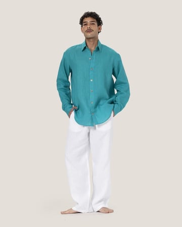 قميص تركوازي