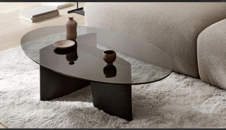 طاولات ضيافه سطح زجاج شفاف
