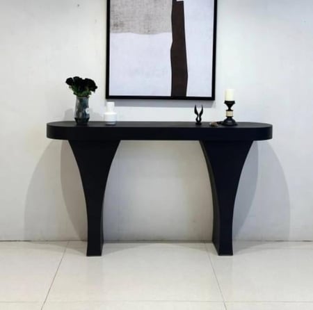 مدخل خشب مقوس لون اسود