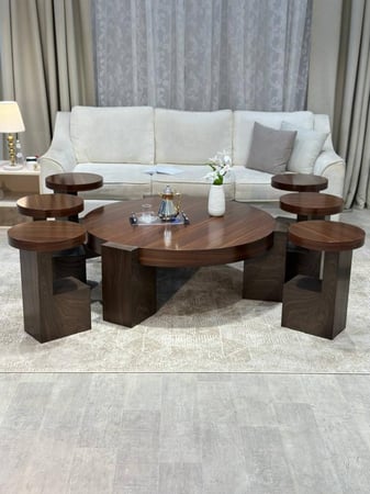 طقم طاولات حبه كبيره 6 خدمه