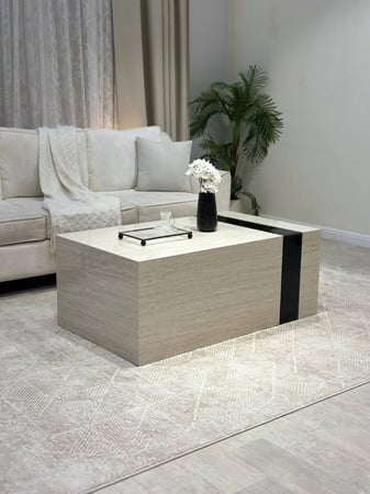 طاولة كنب فاخر مع 6 خدمة بتصميم عصري ومواصفات مميزة