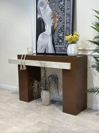 مدخل خشب سنديان رخام