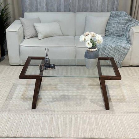 طاولات ضيافه سطح زجاج شفاف