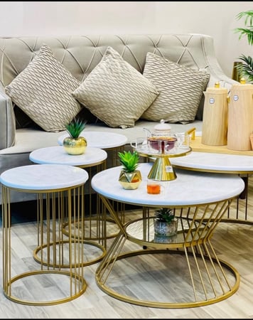 طقم2 طاوله كبير +6 طاولات خدمه