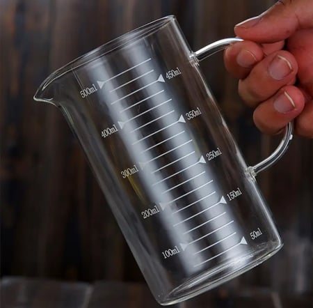 سيرفر زجاج شفاف 500ml