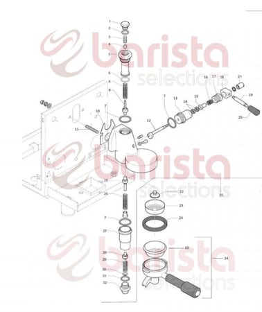 صمام ذراع رأس مجموعة E61 نحاسي C219900425-2200000 - R229905238