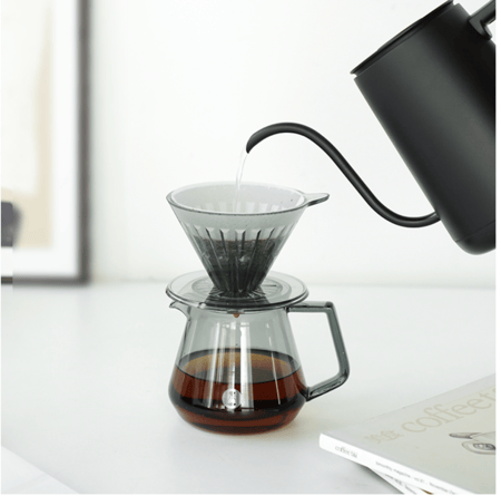 طقم تحضير 02 اسود شفاف من شركة تايمور | TIMEMORE