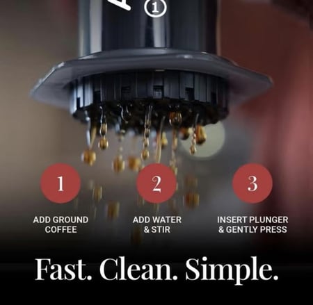 اداة ايروبرس اسود شفاف " كلير"  | Aeropress Coffee Maker Clear