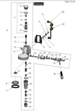 صمام ذراع رأس مجموعة E61 نحاسي C219900425-2200000 - R229905238