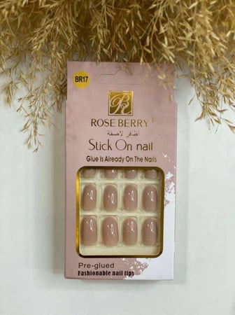 اظافر روز بيوتي مكونه من 24 ظفر متعددت اللوان ذاتيه اللصق