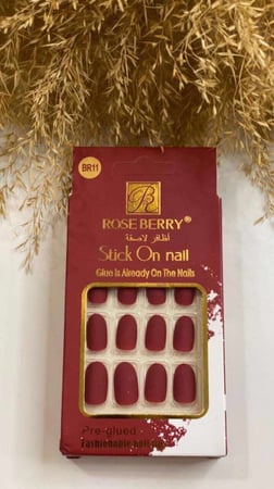 اظافر روز بيوتي مكونه من 24 ظفر متعددت اللوان ذاتيه اللصق