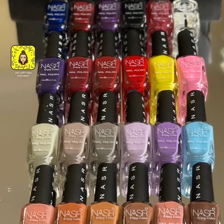 بوكس مناكيرB  متعدد اللوان ثابت مكون من 24 لون