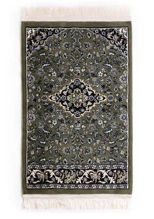 سجادة - سجادة صلاة بتصميم الروضة الشريفة Rug - Prayer Rug with the design of the Holy Shrine, price 110 riyals