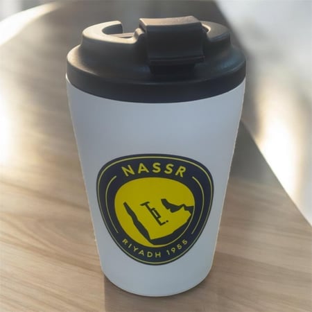 كوب قهوة - كوب نادي النصر اللون ( الأبيض )