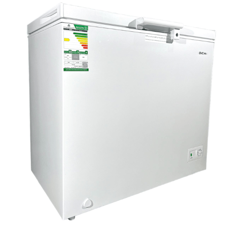 فريزر جي في سي برو 200 لتر مسطح – سعة مثالية وتصميم مدمج للتخزين بكفاءة.