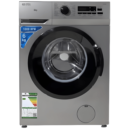 غسالة سوبر جنرال أمامية 6 كجم KSGW6500NLED – 14 برنامج وعصر قوي