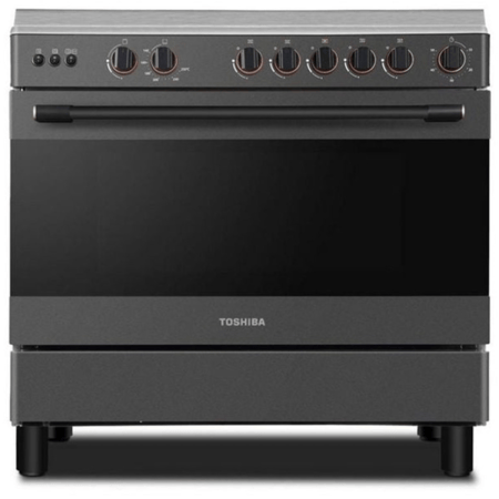 غاز توشيبا 90×60 رمادي 5 عيون ستيل – أمان كامل وأداء احترافي