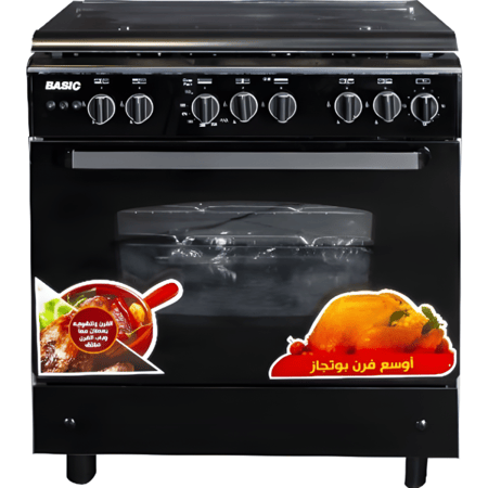 مطبخ بيسك غاز 90×60 ستيل – أداء قوي وتصميم عملي