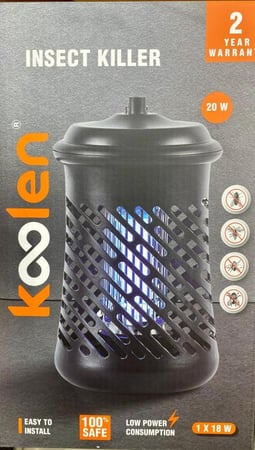 مصيدة ناموس كولين 1×20 واط – أسود – فعالية سريعة وآمنة